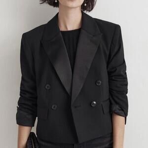 Madewell Cropped Tuxedo Blazer
